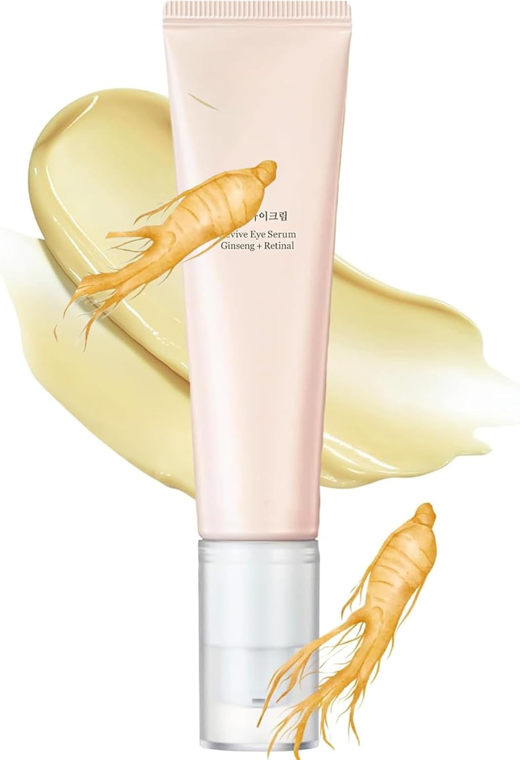 Korean Revive Eye Serum, Ginseng + Retinal Eye Cream for Dark Circles and Puffy Eyes, Anti Wrinkle Eye Creams, Anti Aging Under Eye Cream, Eye Bags Remover for All Skin Types