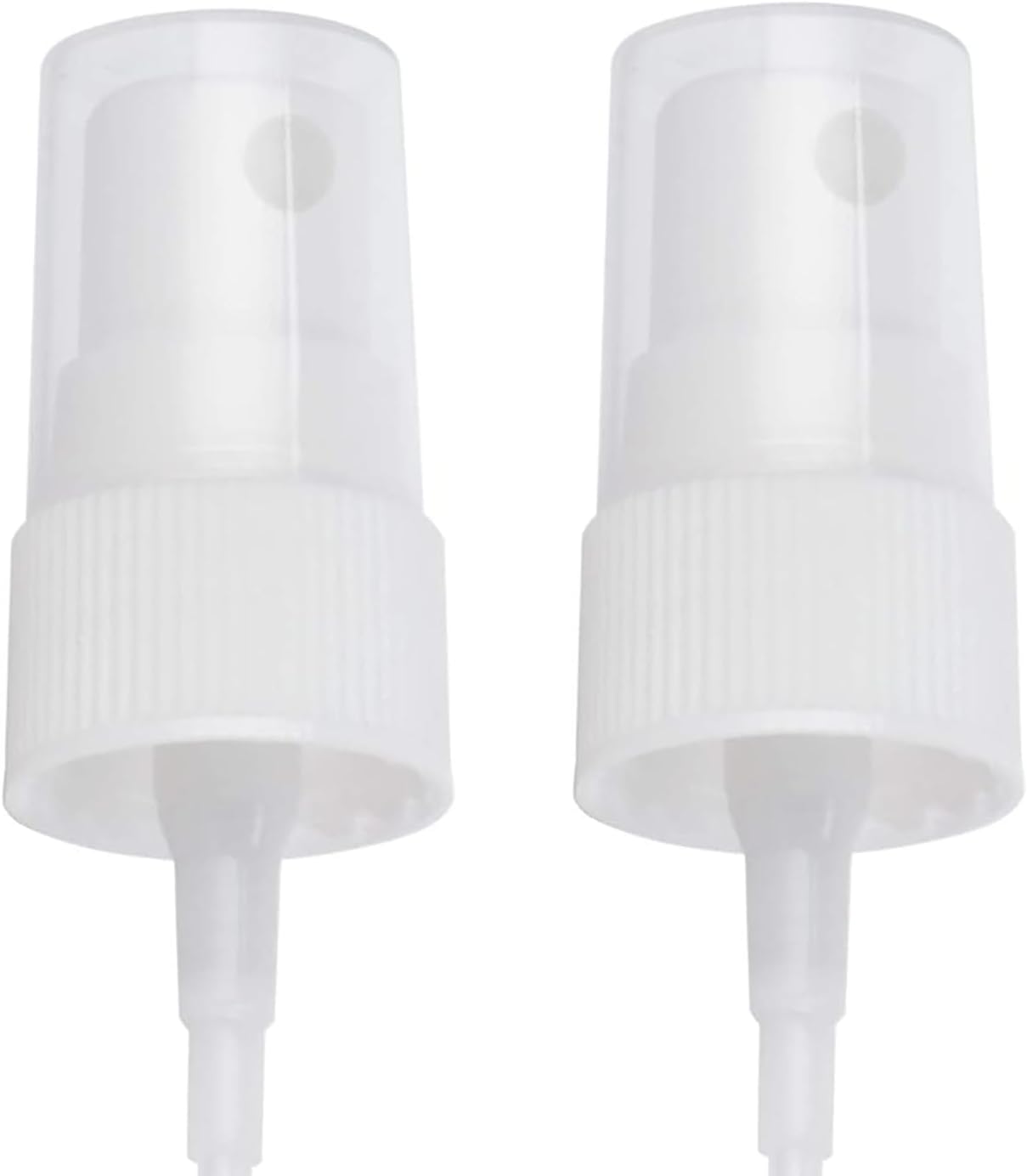 OAK & SAGE 2 White Fine Mist Spray Caps with 6.75” Dip Tube (.16 cc Output) - 24/410 Cap Size - 2 Total