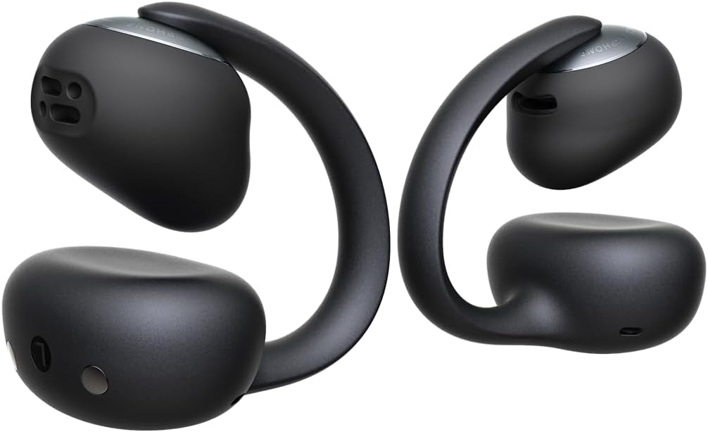 Baseus Bowie MC2 Open Ear Clip On Earbuds, CloudComfort 2.0 Wrap-Around Design, LDAC Hi-Res Audio, Bluetooth 6.0, 55H Playtime, 4-Mic AI Clear Call, IP67 Waterproof for Running Gym Workouts