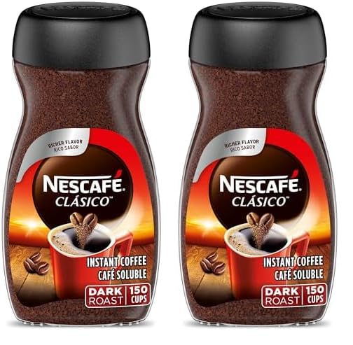 NESCAFE CLASICO Dark Roast Instant Coffee 10.5 oz. Jar (Pack of 2)
