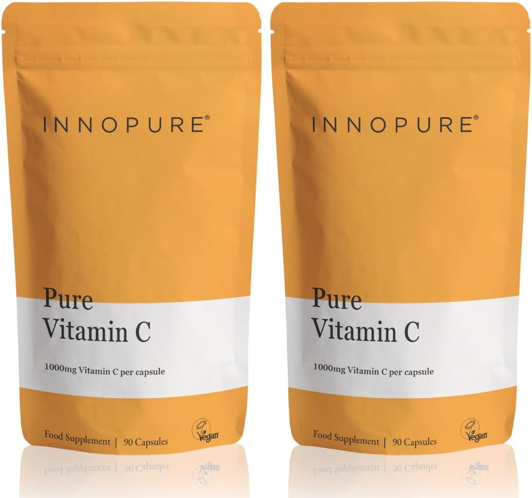 INNOPURE Pure Vitamin C Capsules 1000mg (No Fillers or Binders) Pure-Fill Supplement, Easy to Swallow 1 Daily Capsule (Not Tablets) 180 Capsules
