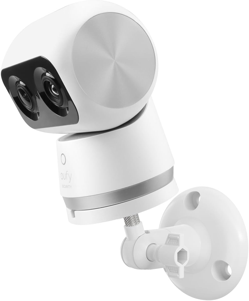 Holicfun Wall Mount for Eufy Security Indoor Cam S350, 360° Adjustable, White
