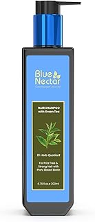 Blue Nectar Anti Frizz Hair Shampoo for Dry & Frizzy Hair | Natural Biotin Shampoo for Women & Men (15 herbs, 6.76 Fl oz)