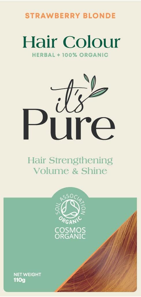It's Pure Organic Herbal Hair Dye in Strawberry Blonde 110g