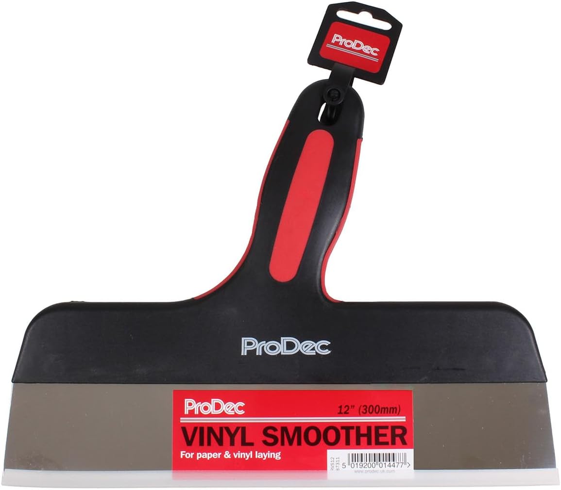 ProDec RVS12 12" Vinyl Smoother for Smoothing Vinyl Wallpapers, Taping and Jointing, Black