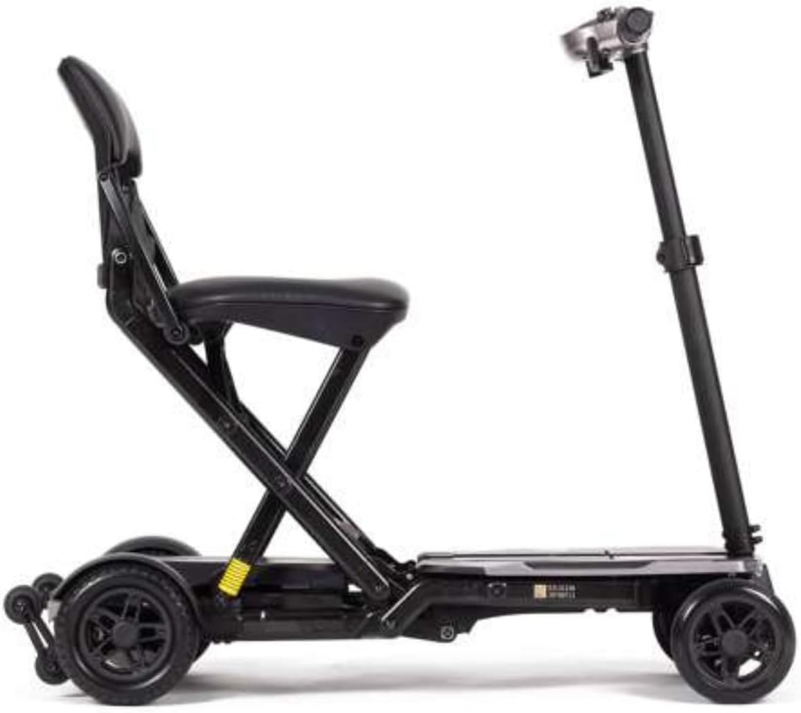 AutoFold Pro Scooter – Ultra Lightweight Automatic Folding Mobility Scooter, Rear Suspension, Contactless Card & Remote Control, Compact 4mph Travel Scooter