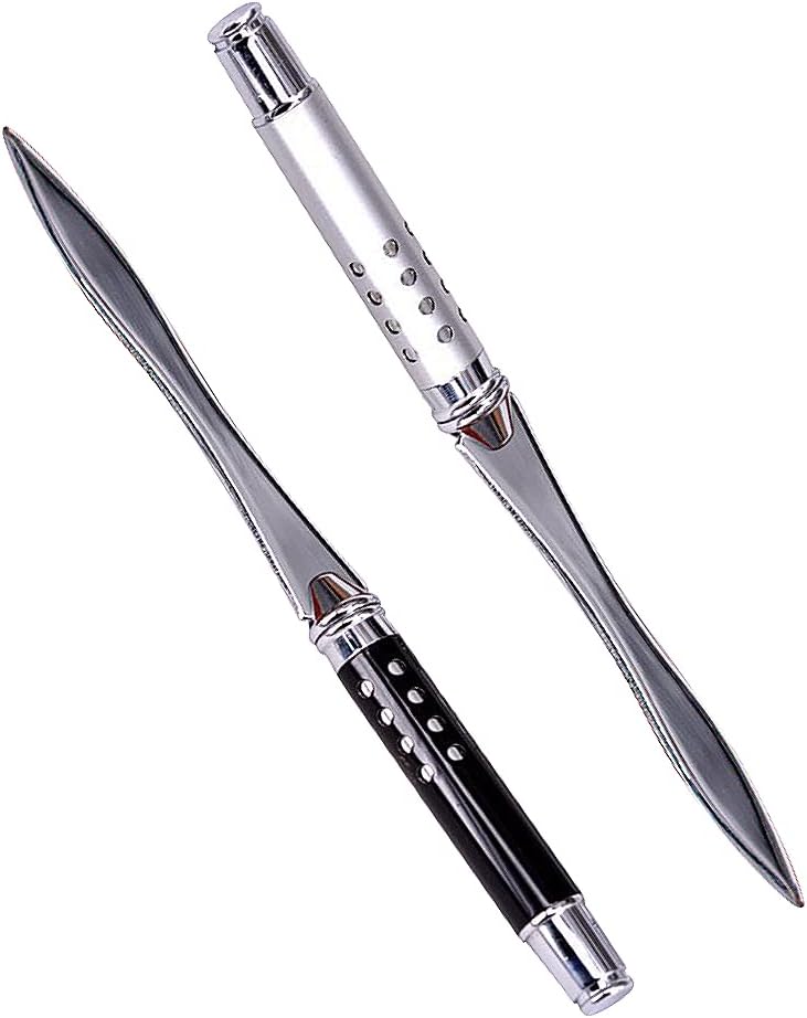 LdawyDE Letter Opener, Metal Letter Openers for Ladies Men Letter Openers Envelope Express File Document Unpack Box Packages Cutter Split File Envelopes Stationery for School Office Home (2pcs -C)