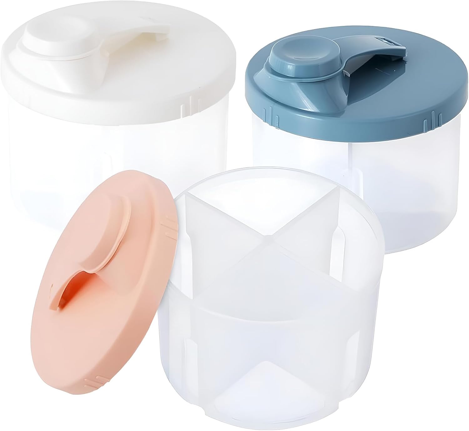 3 PCS Formula Powder Pots, Milk Powder Dispenser Pot, Portable Baby Milk Powder Dispenser Pots for Milk Travel-Friendly Milk Dispenser Pots and Formula Dispenser Formula Pots for Travel Outdoor