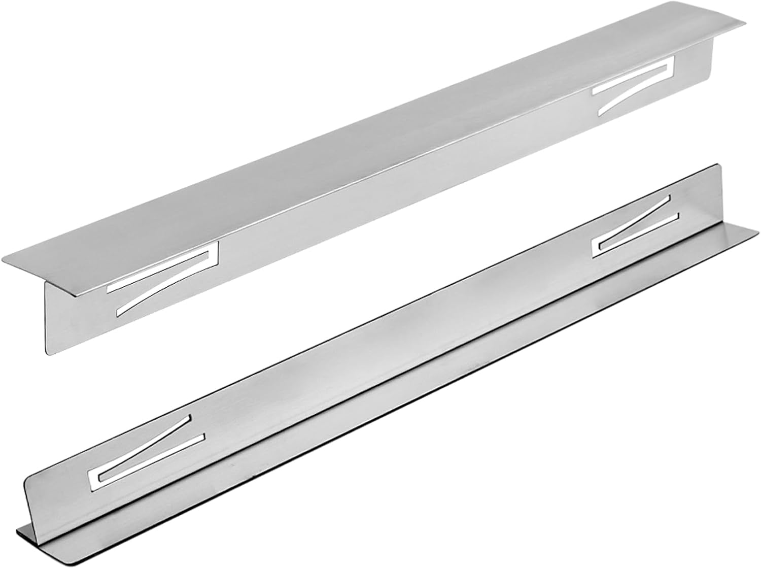 Stove Gap Covers,2Pcs Stove Gap Filler,Heat Resistant Adjustable Length Oven Guards for sides,Cooktop Trim Kit,Sealing Spills in Kitchen Counter,Countertop,Stovetops(Silver)