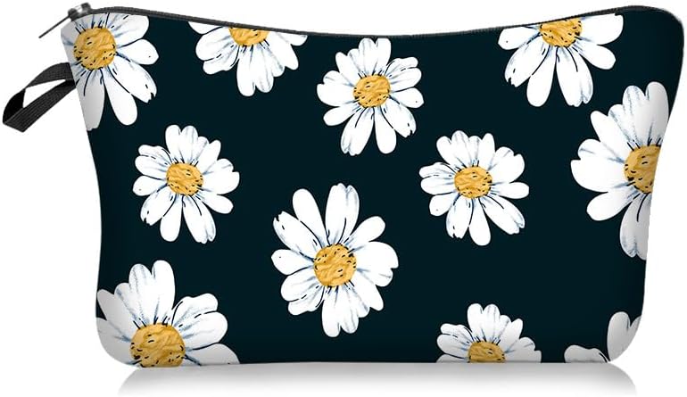 Canvas Cosmetic Bags, 1Pc Large Capacity Toiletry Bags, Portable Makeup Bag Toiletry Pouch with Zipper for Cosmetics, Stationery, Cards, Purse, Pencil Case - Travel & Busizess