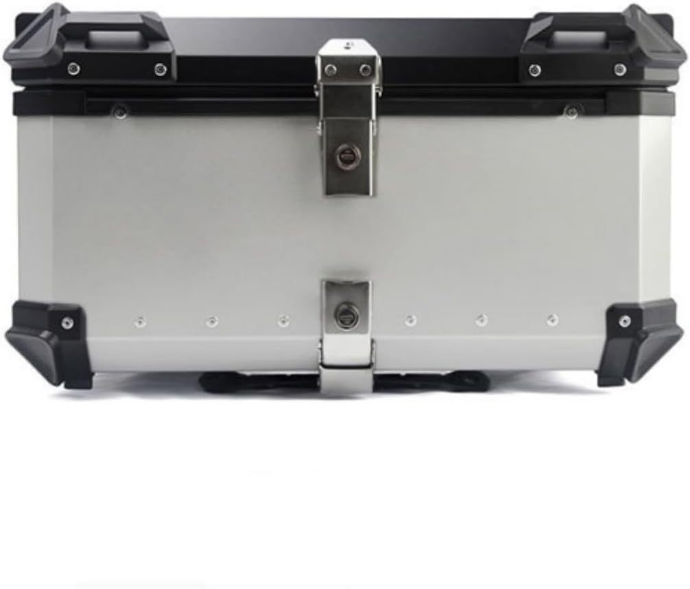 Cachpib 100L Motorbike Top Case, Aluminum Waterproof Top Box for Motorcycle Luggage Box with Security Lock, Motorcycle Helmet Luggage Storage Rear Tour Box