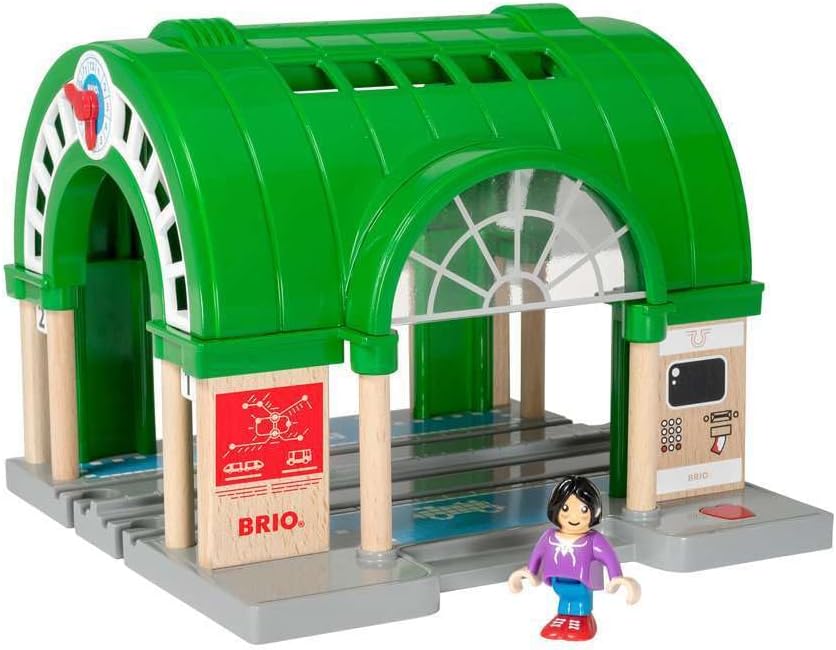 BRIO World Central Train Station for Kids Age 3 Years Up - Compatible with all BRIO Railway Sets & Accessories
