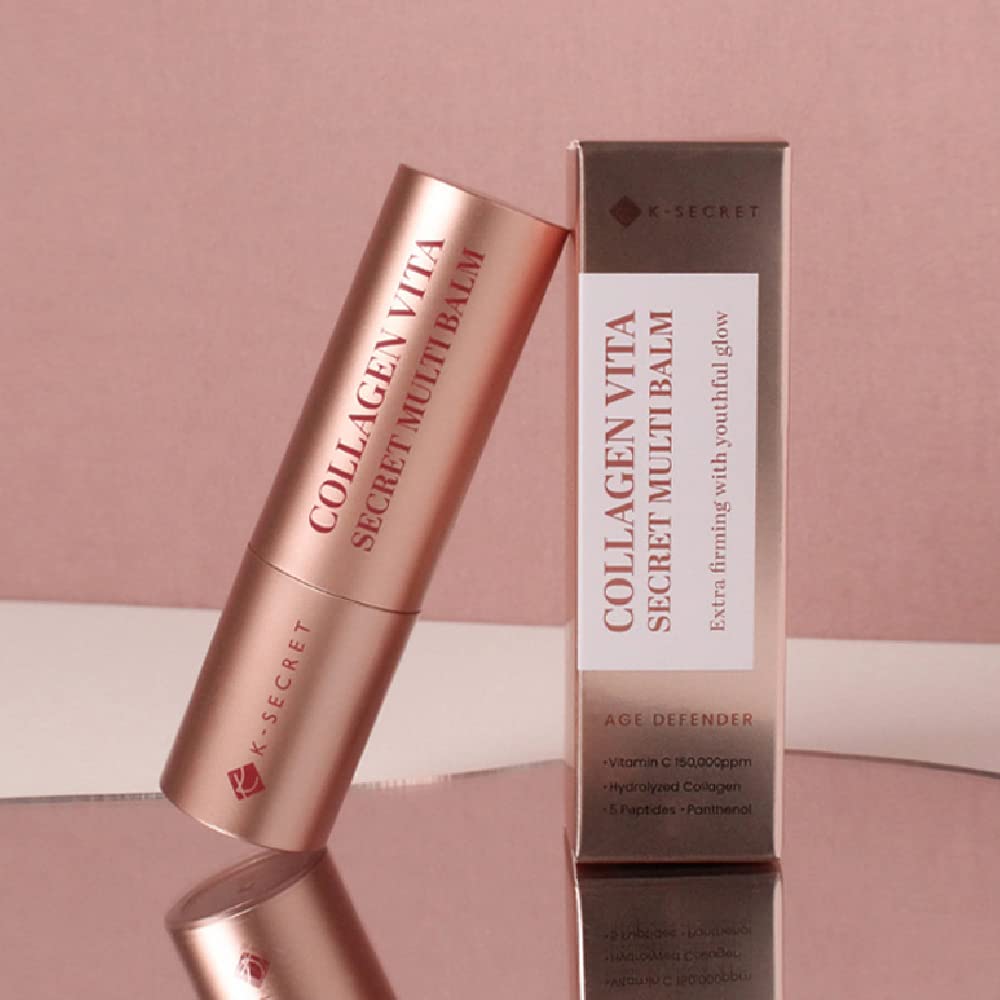 KSECRET Collagen Vita Secret Multi Balm, 11g / 0.39oz. | Korean Skincare | for anti wrinkles & brightening with pure vitamin C, Hydrate & Lift on face, forehead and between eyes, fine lines