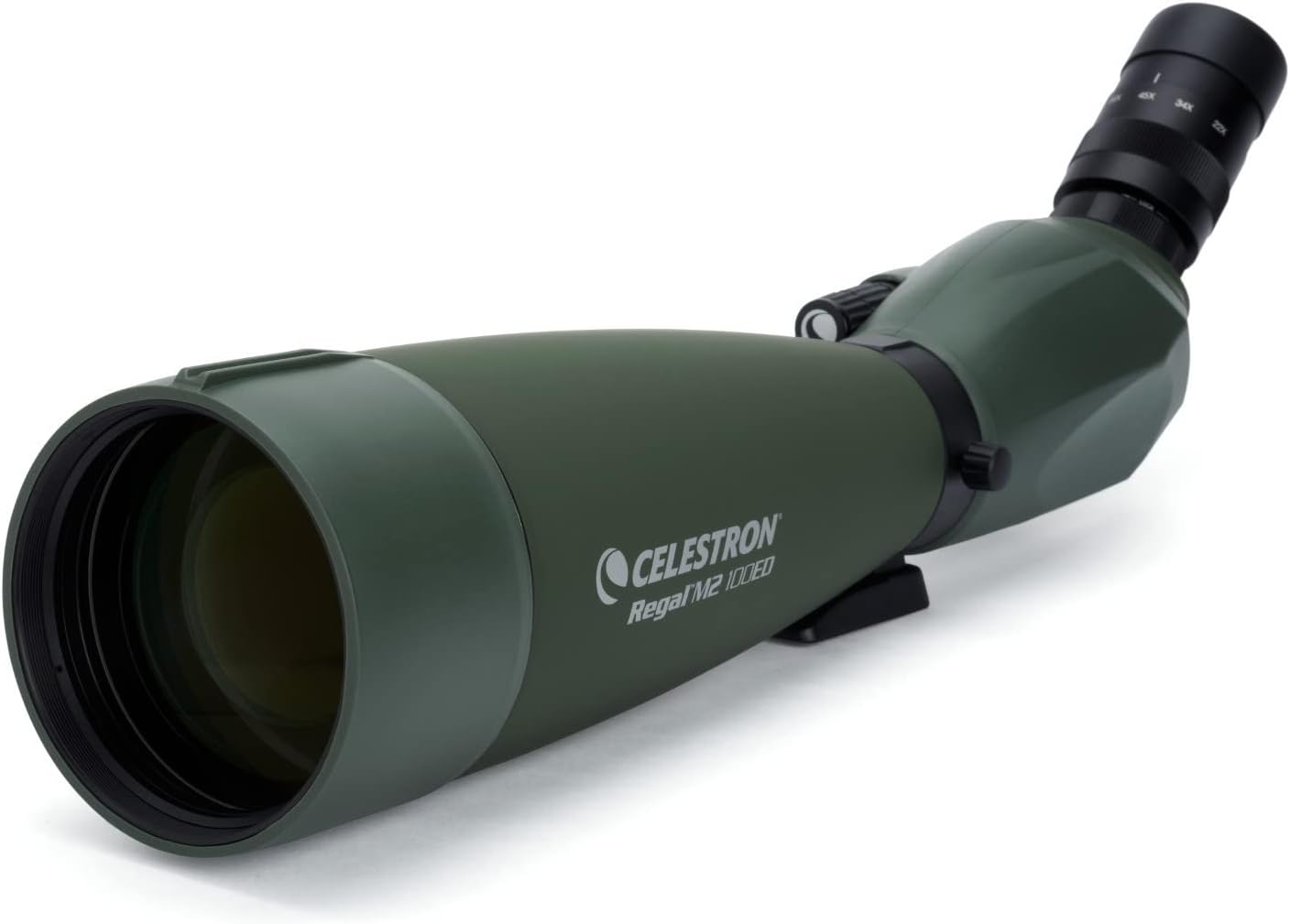 Celestron 52306 Regal M2 22-67x100mm ED Angled Zoom Spotting Scope Telescope with Multi-Coated Optics, BaK-4 Prism Glass, Lightweight Magnesium Alloy Body and Padded Carry Case, Green