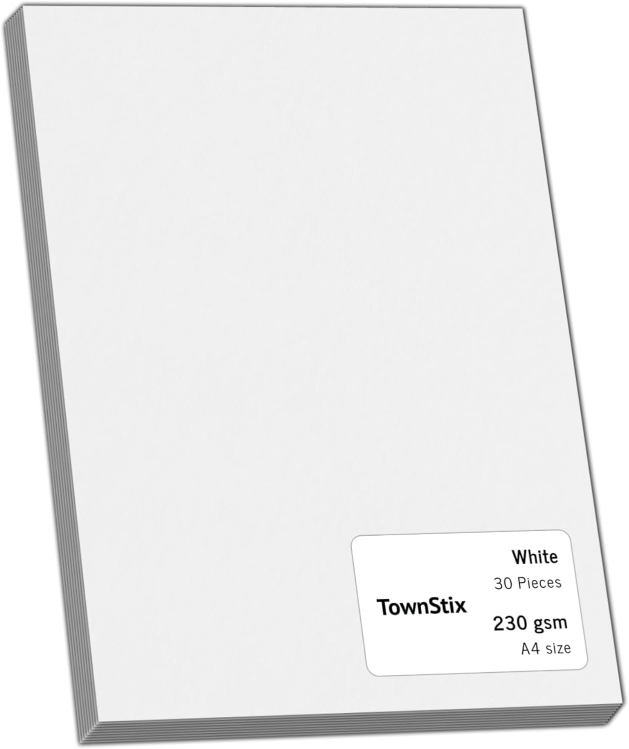30 Pieces, 230gsm - A4 White Card, Thick Cardstock Paper