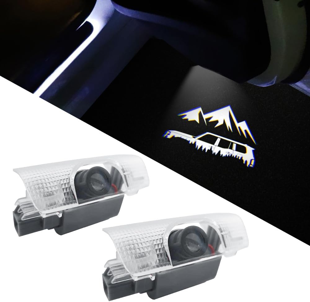 2 PCS LED Car Door Logo Lights Compatible for Land Cruiser 250 2023-present LC250 Courtesy Projector Laser Welcome Light Puddle Lamp Car Accessories (L3, LC250 2023-present)
