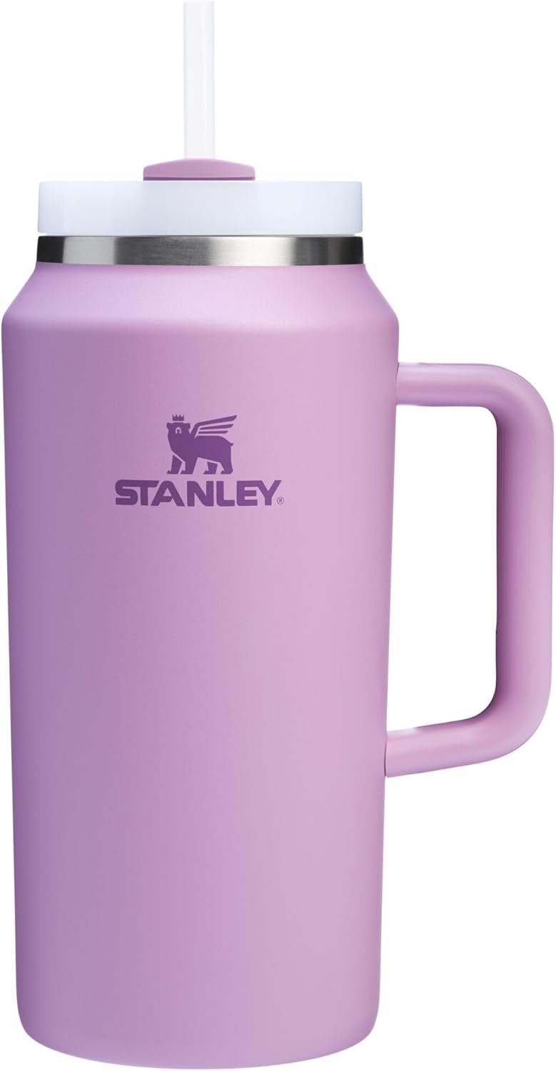 Stanley Quencher H2.0 Tumbler with Handle & Straw 64 oz | Flowstate 3-Position Lid | Large Capacity for Travel & Sports | Insulated Stainless Steel Cup | BPA-Free | Lilac
