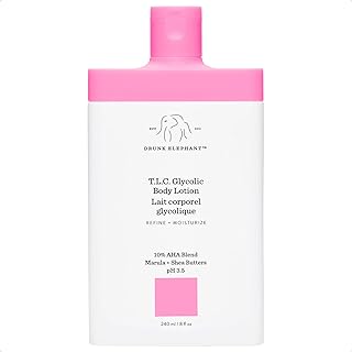 Drunk Elephant T.L.C. Glycolic Body Lotion with Marula and Shea Butters. Refining and Moisturizing for Healthy Skin (240 mL / 8 Fl Oz)