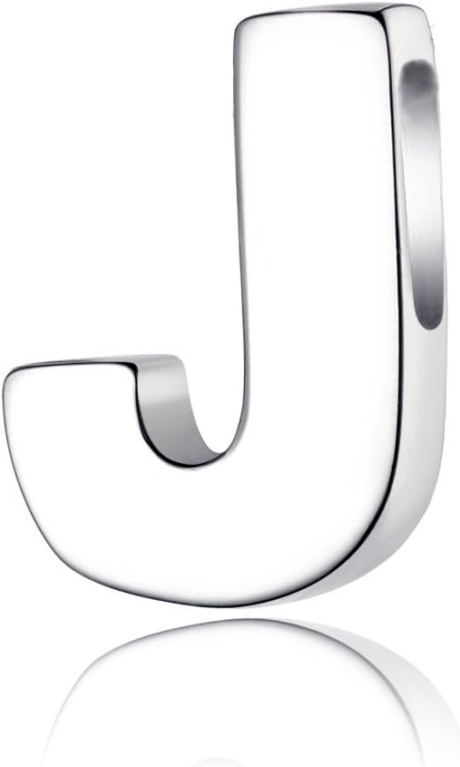 CANDYFANCY Initial Pendant 925 Sterling Silver Letters Personalized Alphabet Pendant Fit 1mm Box Chain