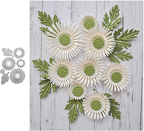 Cute Flower Leaf Metal Die Cuts，Flower Leaf Party Festival Invitation Card Cutting Dies Cut Stencils for DIY Scrapbooking Photo Album Decorative Embossing Paper Dies for Card Making Template