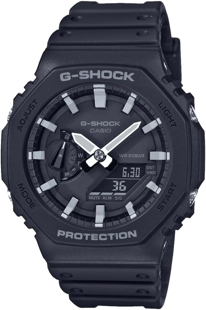 Casio GA-2100-1AER G-Shock Carbon Core Octagon Series Watch -Black