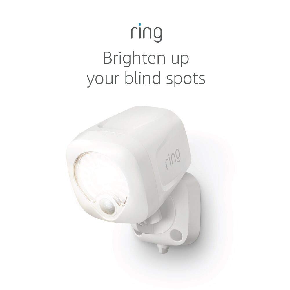 Ring Smart Lighting – Spotlight, Battery-Powered, Outdoor Motion-Sensor Security Light, White (Bridge required)