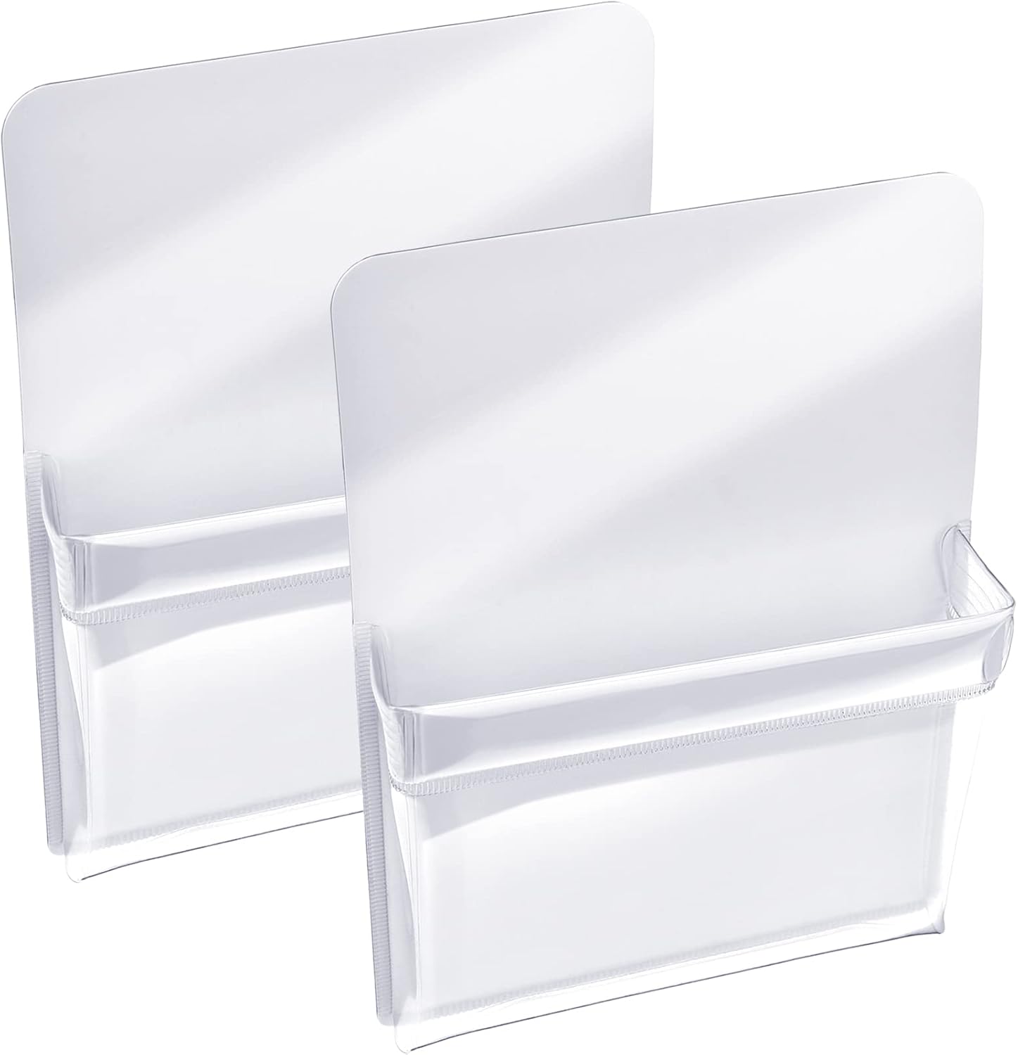 TecUnite 2 Pieces Magnetic Pencil Holder Plastic Cup Pencil Holders Storage Pocket for Refrigerator Whiteboard Pens Markers Locker Accessories