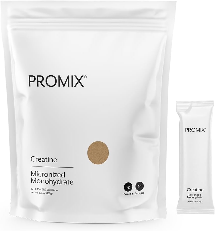 ProMix Nutrition Creatine Monohydrate Travel Packs, 5g of micronized Clean Creatine for Men and Women, Supports Muscle Growth & Recovery, Vegan - 30 Servings (Pack of 30)