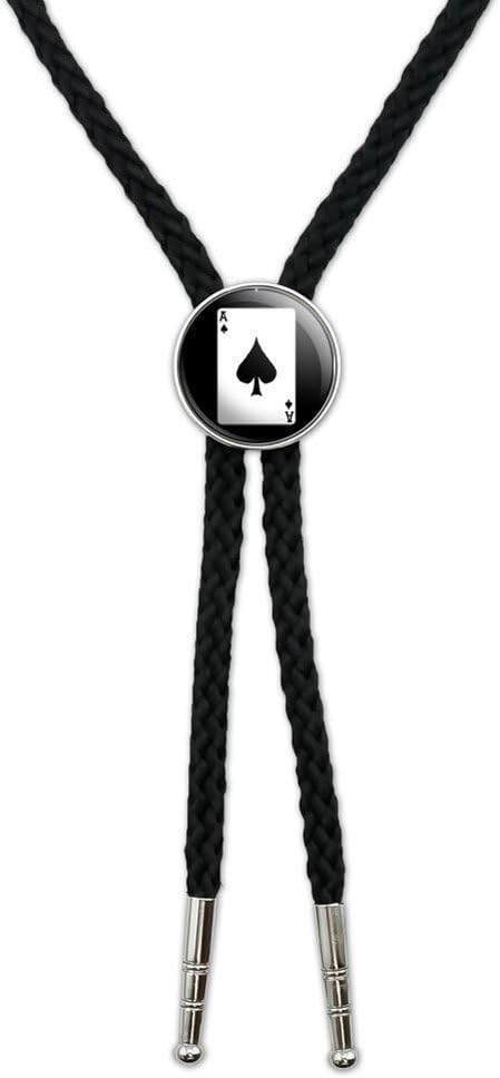 GRAPHICS & MORE Playing Cards Ace of Spades Western Southwest Cowboy Necktie Bow Bolo Tie