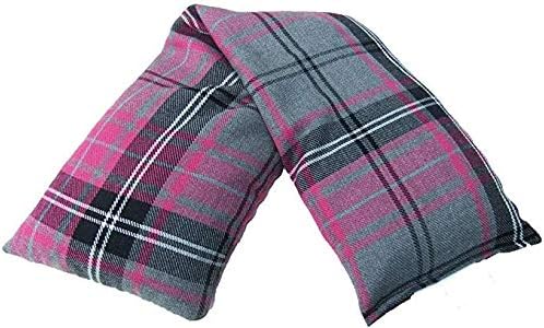 Wheat Heat Pack Cotton Tartan Microwave Wheat Bag Unscented, Cerise