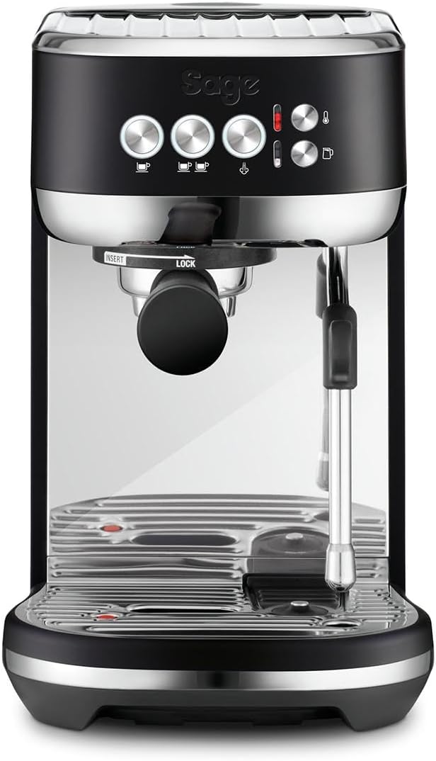 Sage - The Bambino Plus - Compact Coffee Machine with Automatic Milk Frother - 1.9L, 15 bar, 1600 W - Single or Double Shot Espresso Maker, Cappuccino, Latte, Black Truffle