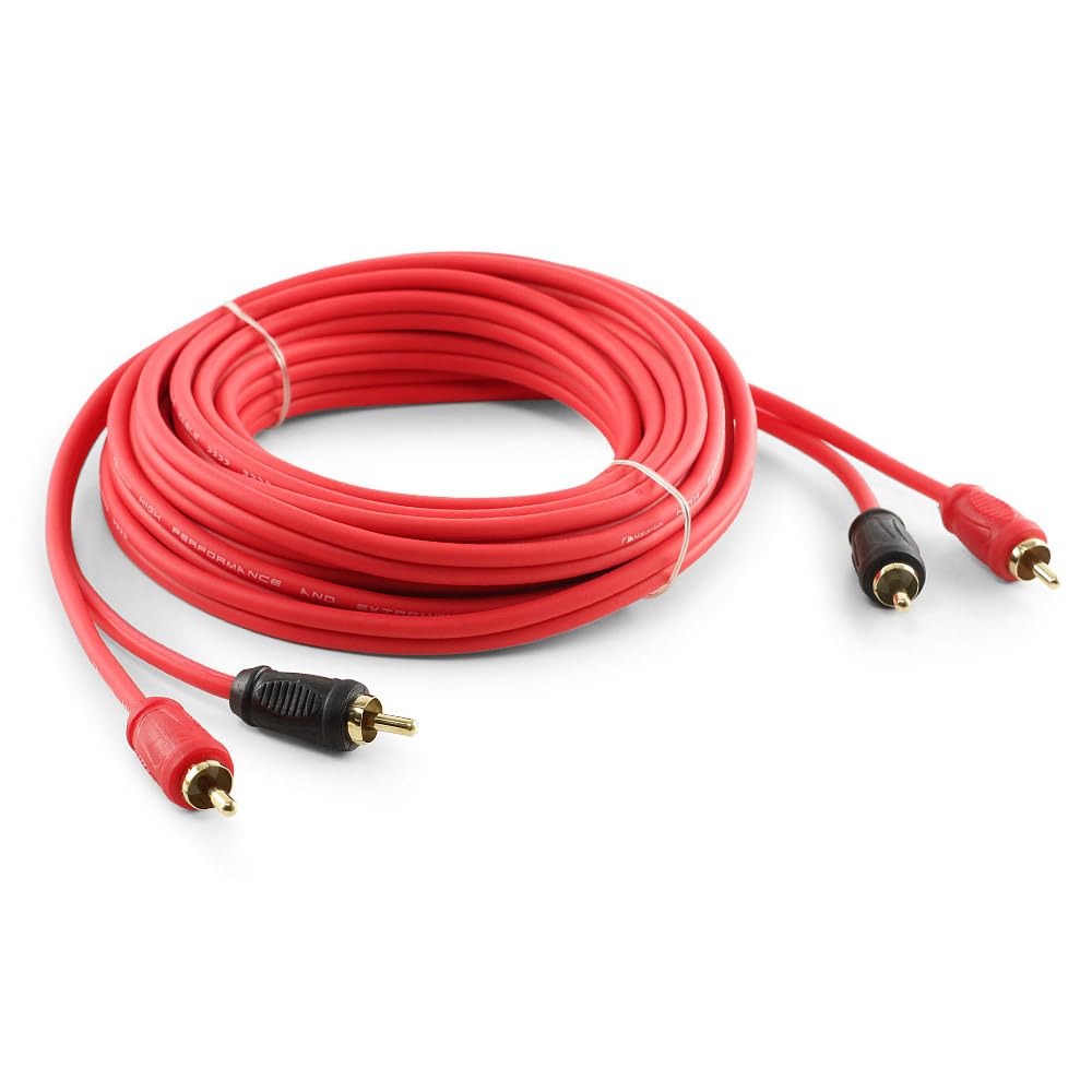 Nakamichi RCA Oxygen Free Copper (OFC) Cable 2-Male to 2-Male Audio Stereo Subwoofer Auxiliary Cord for Home Theater HDTV Amplifier Hi-Fi Systems Car Speakers Receiver 7-Meter (22.6-Feet)