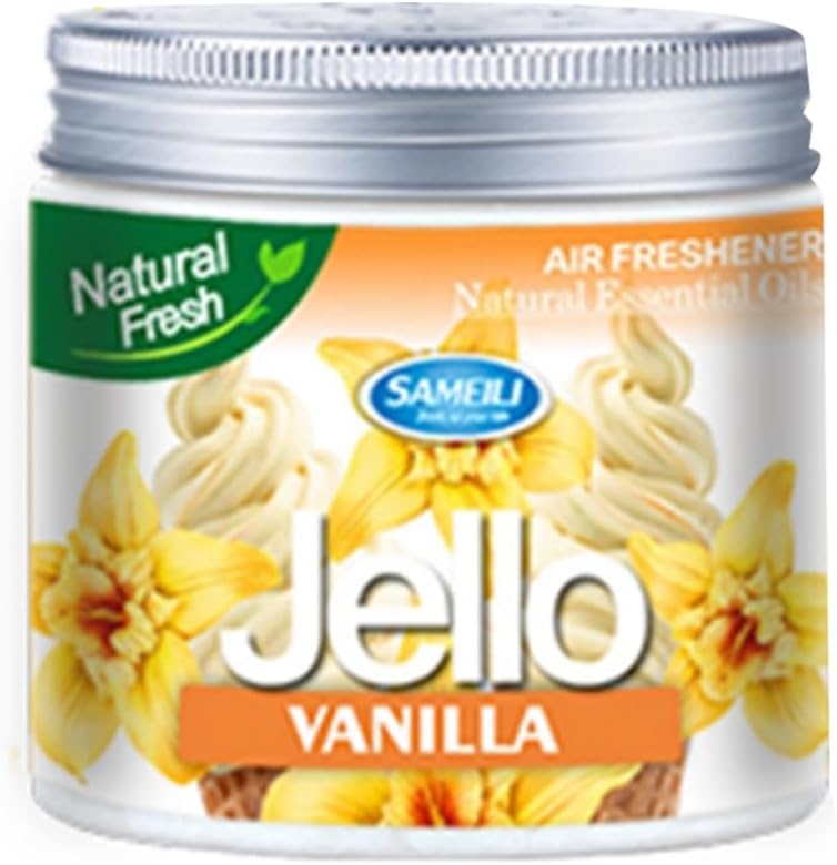 Huudngeje Car 220g Jello Perfume Air Freshener Car Balm Deodorizing Long-Lasting Fragrance Scent Auto Aromatherapy VANILLA