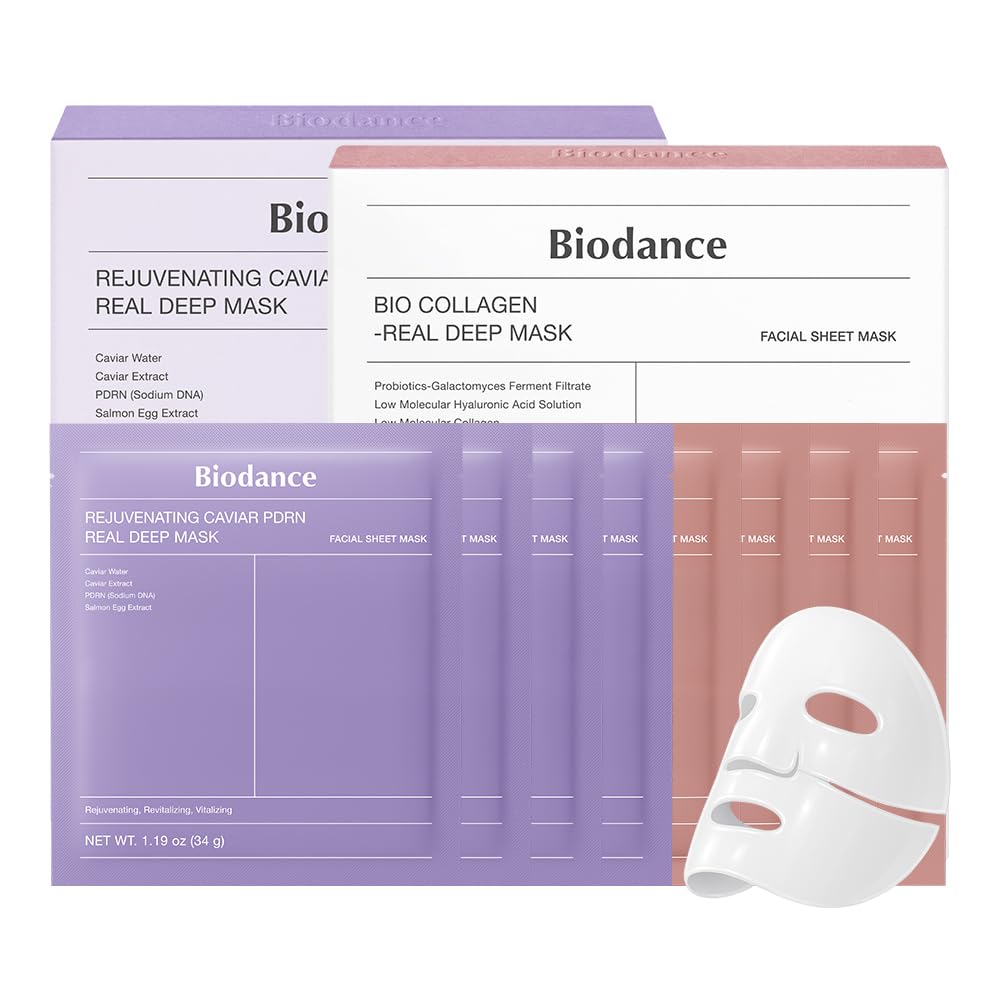 BIODANCE Luxury Holiday Duo: Caviar PDRN & Bio Collagen Real Deep Overnight Gel Mask for Plumping Hydration, Firming for Glass Skin, Korean Skin Care, Valentines Day Gifts for Her, Skin Care Set