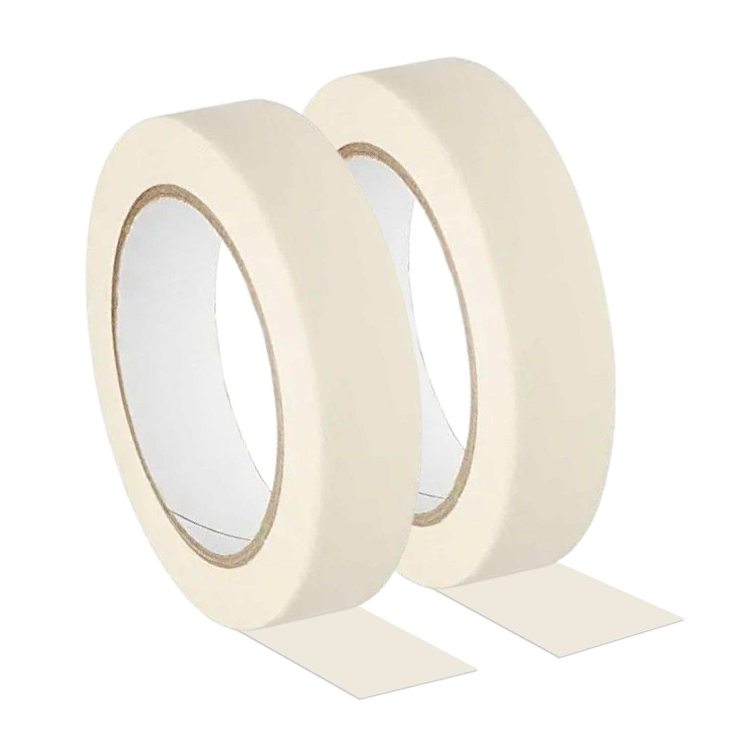 1ABOVE 2 Rolls Masking Tape for Painting, 24mm x 50m, 140 microns General Purpose Masking Tape for Painting Artists & Decorating