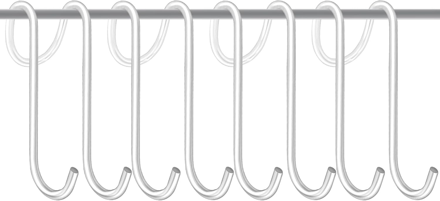 peafowl Shower Door Hooks,304 Stainless Steel Coat Hooks,Towel Hooks for Wide Framed & Frameless Glass Door and Shower Squeegee for Bathroom Kitchen (Brushed Silver, 4-Pack)