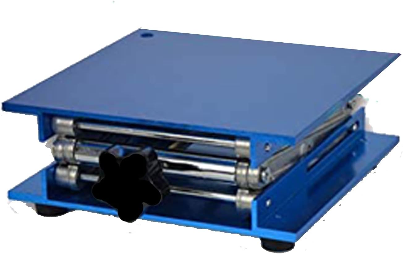 SUCOHANS Lab Jack Stand Table Lift Laboratory Lift Table Aluminium Oxide Lab Stand Lifter Scientific Scissor Lifting Jack Platform (8"X8")