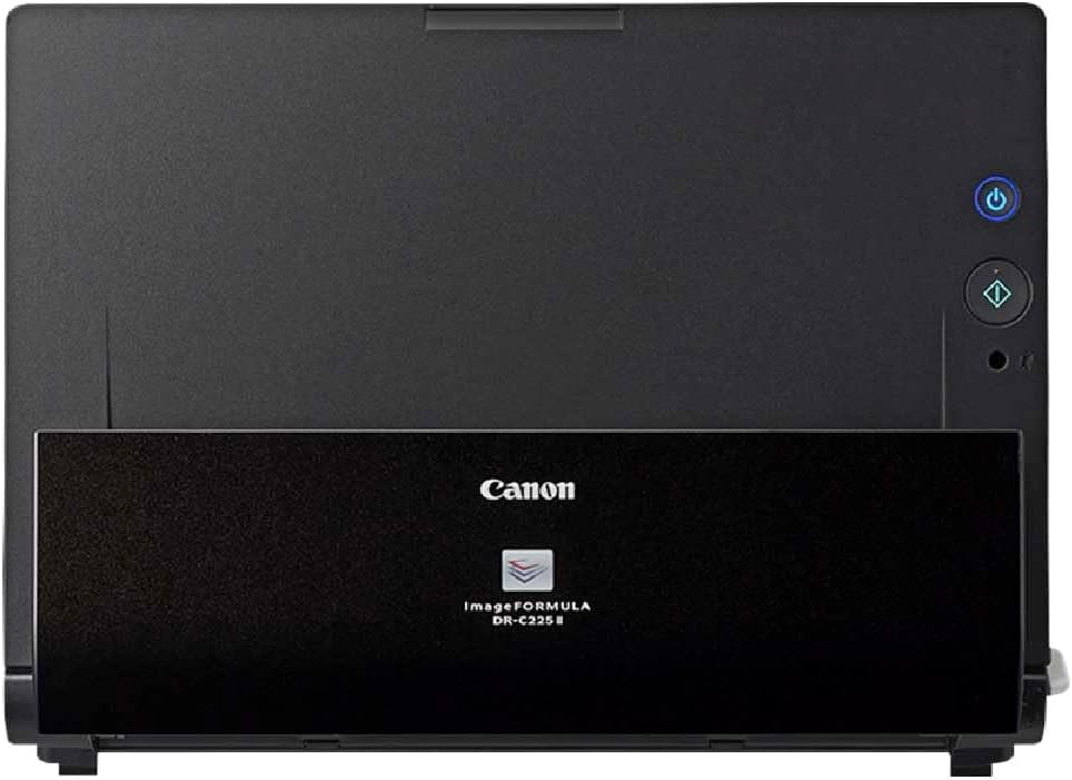 Canon imageFORMULA DR-C225II Document Scanner | Double-sided Scanning with USB for Home & Office | Up to 25 Pages Per Min | With Canon CaptureOnTouch Software | Support OCR | Scan to Cloud