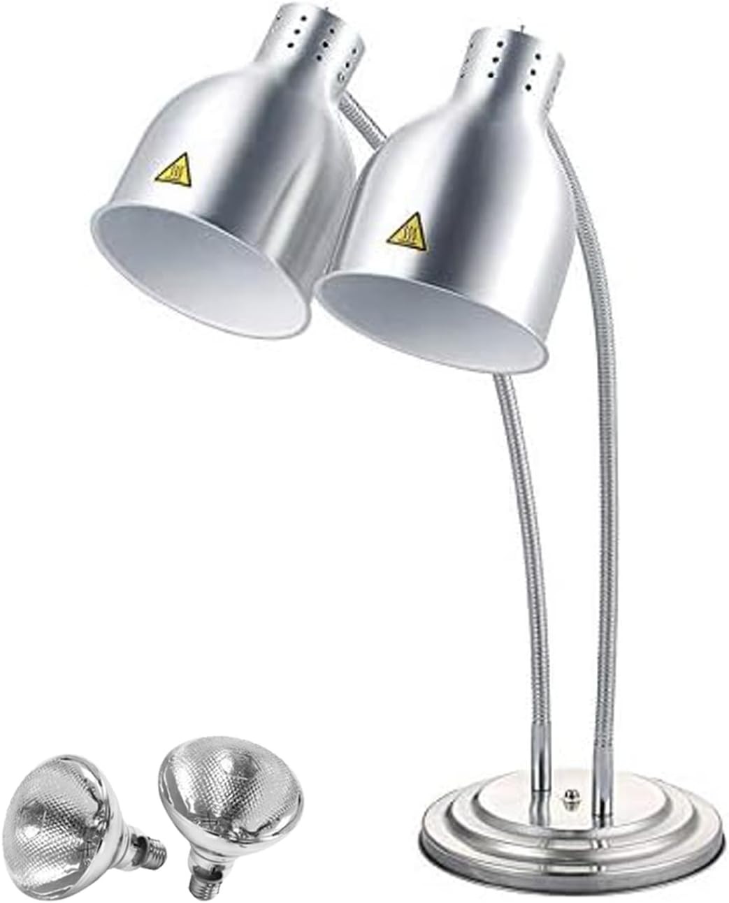 Commercial Food Heat Lamp with Dual Bulbs Warming Food Lamp Restaurant Heat Light for Food Carving Station(Dual Food Warmer Lamp)