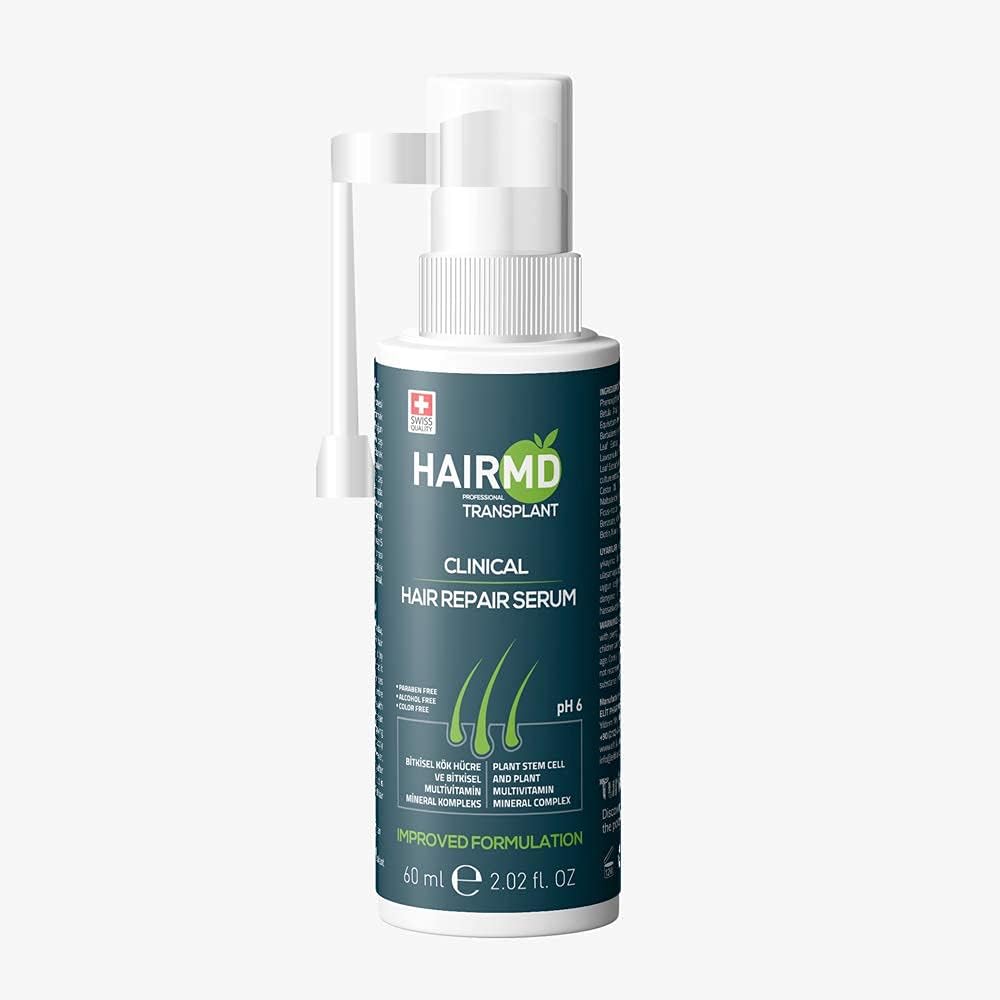HairMD Transplant Clinical Repair Serum - 60ml Hair Regrowth Serum - Prevents Post-Transplant Hair Loss - Stimulates New Hair Growth - Fast and Effective Results - Gentle Formula