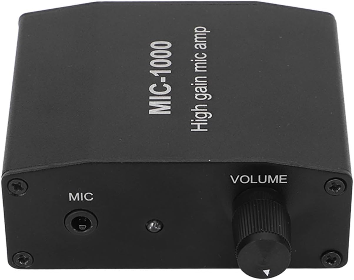 Hyuduo Microphone Amplifier Mic Audio Amp High Gain 1000 Times Amplification Accessory Set Kit for Teachers, Singing, Training, Presentation, Tour