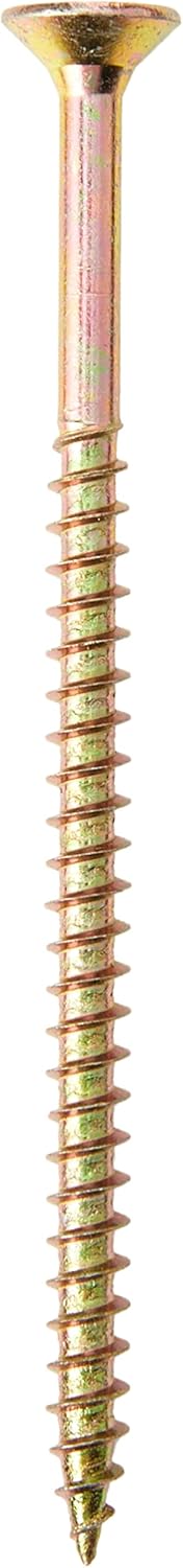 ForgeFix Multi-Purpose Single Thread Screws | 6.0 x 100mm | Zinc Yellow Passivated | Box 100, packaging may vary