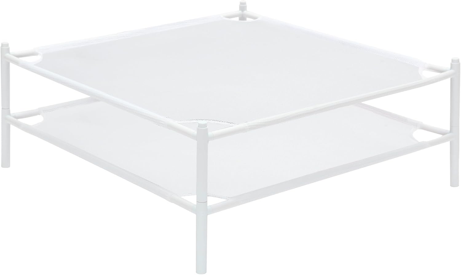 STORAGE MANIAC Sweater Drying Rack, Mesh Clothes Drying Rack, Stackable Laundry Drying Rack, Lay Flat Dryer for Delicates, Portable Dry Rack for Indoor or Outdoor, White, 2-Pack