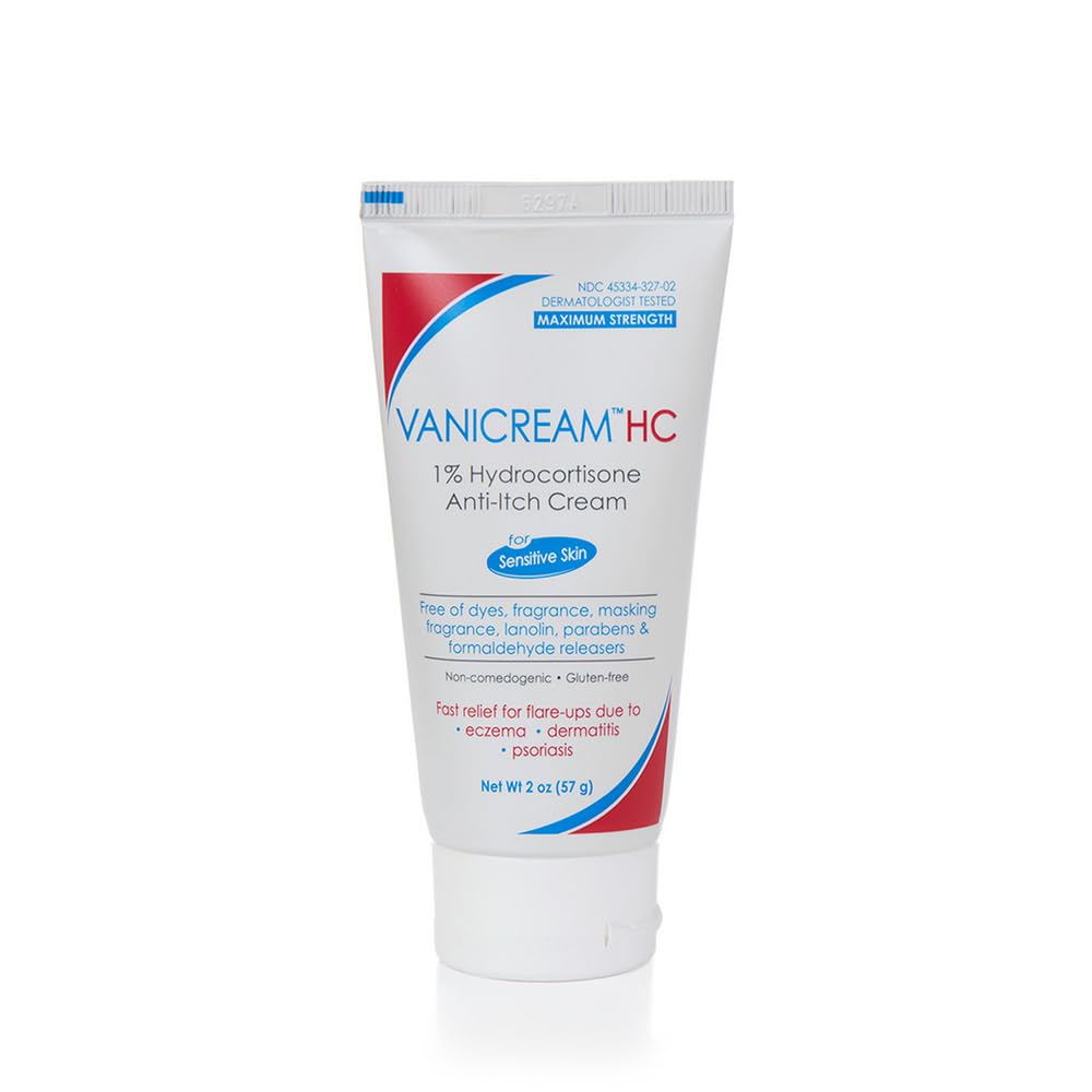 Vanicream 1% Hydrocortisone Anti-Itch Cream - 2 oz - Maximum OTC-Strength Formula for Sensitive Skin