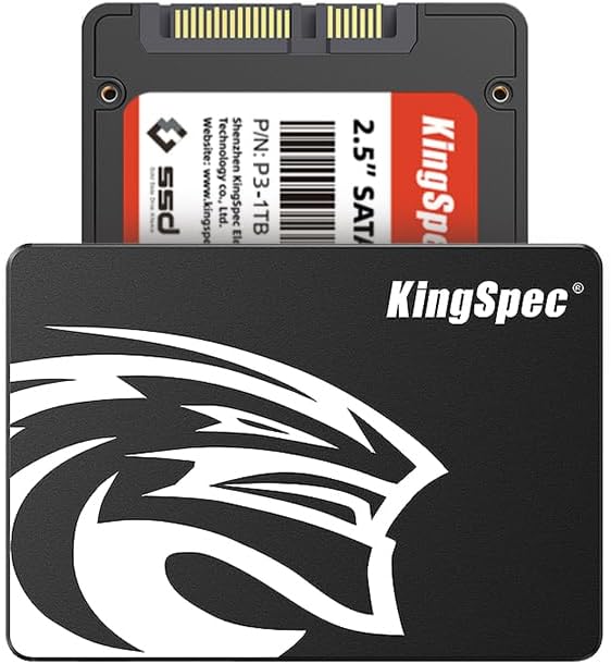 KingSpec 1TB SATA SSD 3D NAND Flash, 2.5 Inch SATA 3 Internal Solid State Drive up to 560MB/s, Compatible with Desktop/Laptop / PS4