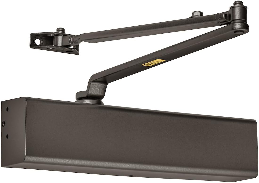 Dynasty Hardware Door Closer, Grade 1 Heavy Duty Commercial Hydraulic Closer, Self-Closing, Adjustable Spring Size 1-6, ADA Compliant, Surface Mount, Duronotic Bronze, Series 8500