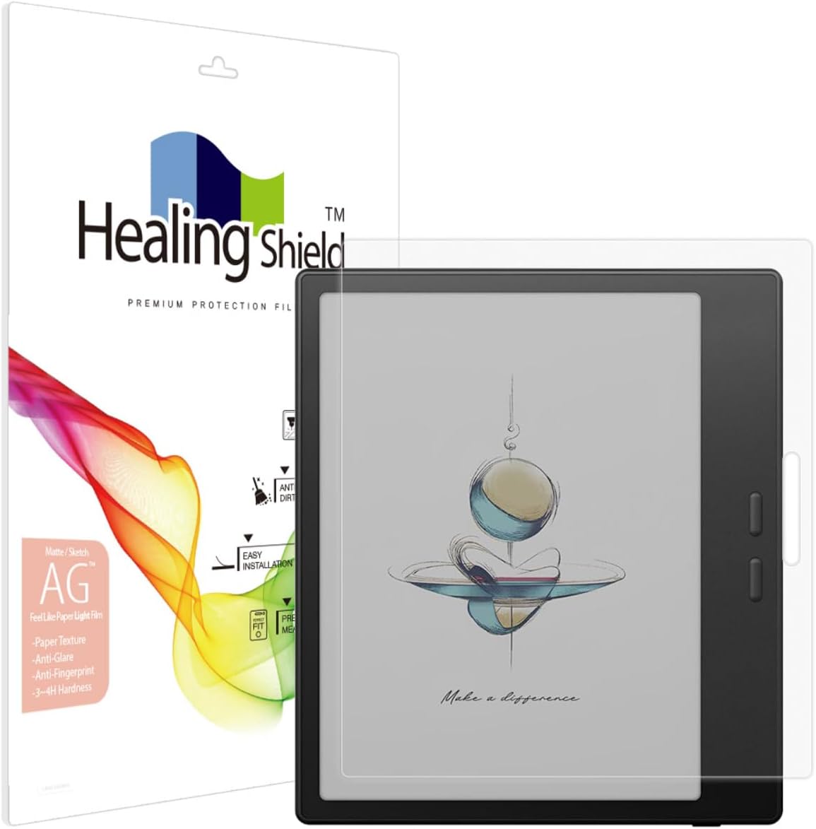 Screen Protector for Onyx Boox Go Color 7 Gen II 2 and Boox Go 7, Light Anti Glare Paper Texture Feeling Matte Film- AGPL GoColor7Gen2