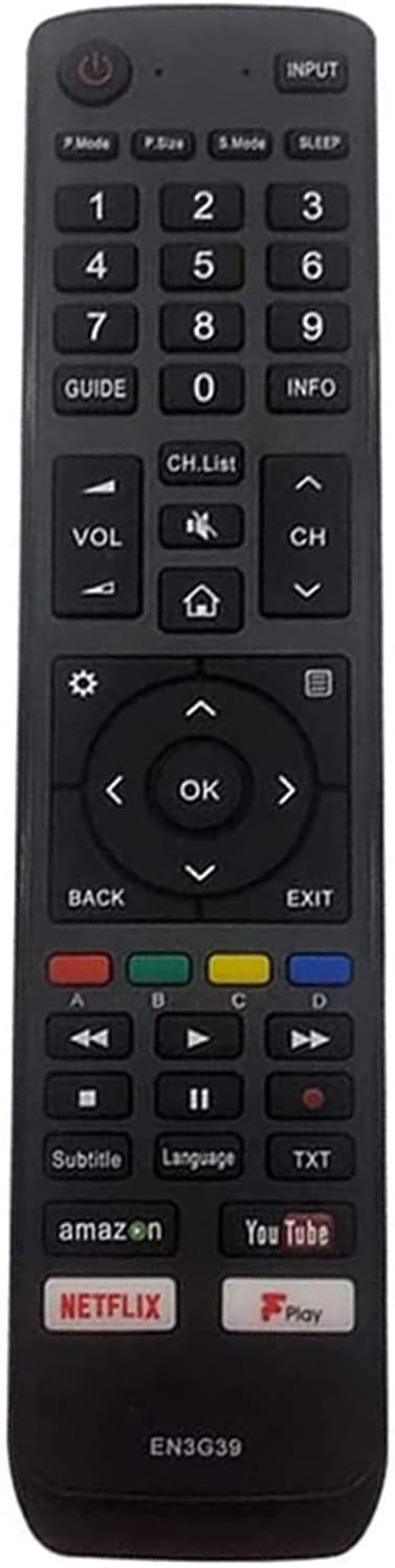 NEW Replacement for hisense en3g39 remote control for hisense tv remote smart LED LCD TV, No Setup Needed for Hisense Remote Control