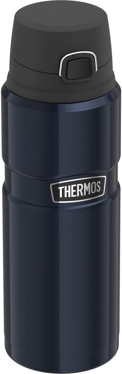 THERMOS Stainless King Vacuum-Insulated Drink Bottle, 24 Ounce, Midnight Blue