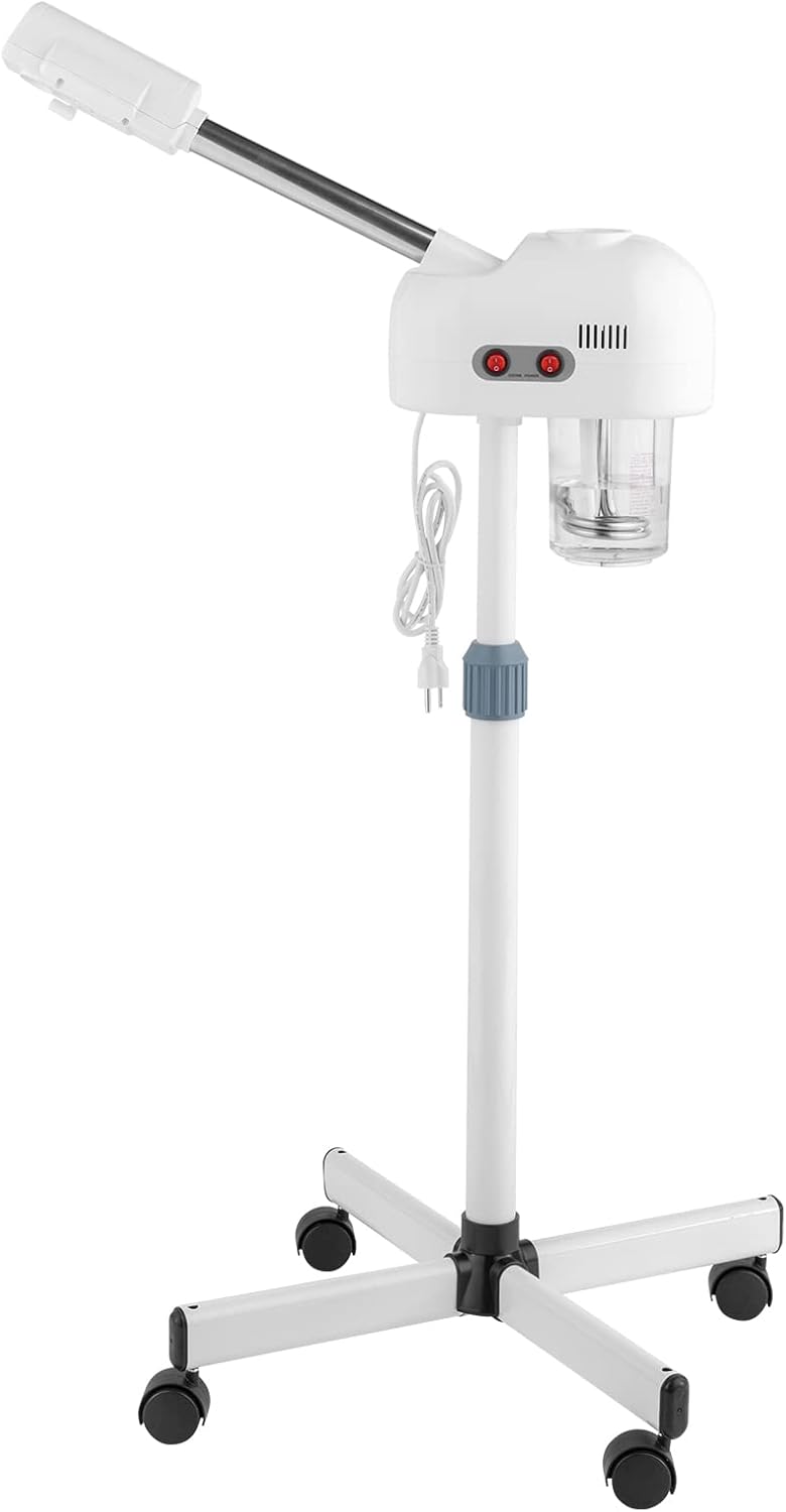 Karlhome Professional Facial Steamer, Ozone Humidifier Sprays Moisturising Hot Mist, Adjustable Height for Home Beauty Salon, Personal Skin Care Deep Cleaning